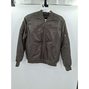 Southpole Bomber Jacket Y2K‎ Mens Size XL Army Green Full Zip Logo